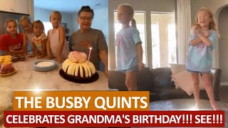 WATCH OUTDAUGHTERED BUSBY QUINTS CELEBRATES GRANDMAS BIRTHDAY AND MADE LITTLE CONCERT [upl. by Cristin]