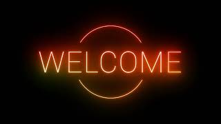 Neon Welcome Banner 4K Animation for Event Greetings and ECommerce Landing Pages [upl. by Yalonda]