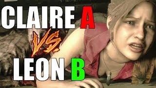 Claire A Scenario VS Leon B Scenario  Resident Evil 2 Remake [upl. by Suaeddaht825]