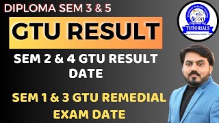 GTU RESULT  DIPLOMA SEM 2 GTU RESULT DATE  DIPLOMA SEM 4 AND 6 GTU RESULT DATE gtu gturesult [upl. by Slade]