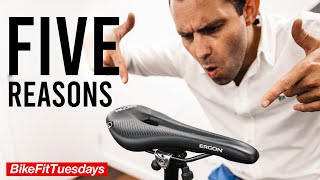 5 Reasons Youre Getting Saddle Sores  BikeFitTuesdays [upl. by Sdlonyer]