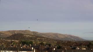 13 Jan 2023 time lapse afternoon view of the Wallace Monument Ochil Hills Stirling Scotland [upl. by Harlene113]