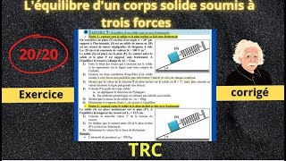 Exercice corrigé  Equilibre dun solide sans et avec frottement Tronc commun [upl. by Owain]