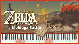 Molduga Battle  The Legend of Zelda Breath of the Wild  Piano Cover  Sheet Music [upl. by Emyle]