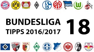 Bundesligatipps 18Spieltag 20162017 [upl. by Ettedualc]