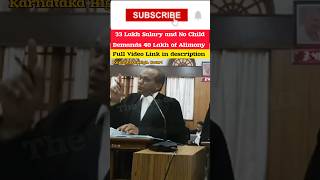 33 Lakh Salary and No Child Demands 40 Lakh of Alimony  law shorts youtubeshorts alimony [upl. by Peta219]