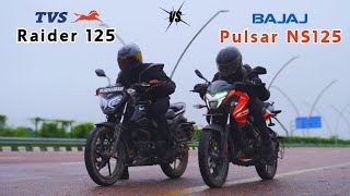 Pulsar 125 Bs7 vs Raider 125 Bs7  Drag Race ⚡ [upl. by Itsirhc]