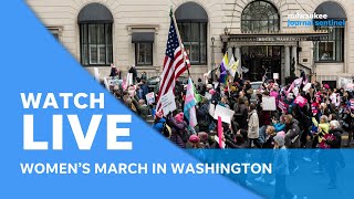 Live Womens March to White House and rally in Washington DC days with 2024 Election looming [upl. by Ardnaeed]