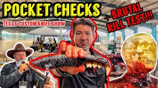 INSANE Pocket Checks at Texas Custom Knife Show Ballistic Dummy Destruction Tests [upl. by Cherey910]