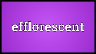 Efflorescent Meaning [upl. by Onairpic33]