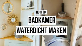 HOW TO CAMPER BADKAMER WATERDICHT MAKEN met BETON CIRE  Tedventure [upl. by Cecil]