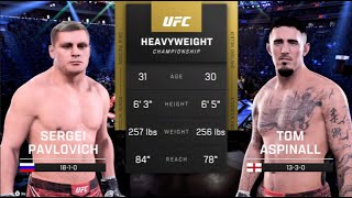 FULL FIGHT  Sergei Pavlovich Vs Tom Aspinall UFC 295 [upl. by Lihkin]