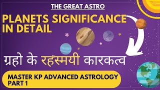 Planets Significance  Planets In Astrology Explained  Learn Kp Astrology Advanced [upl. by Jase]