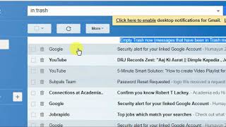 How to recover permanently deleted mail from gmail account2018 [upl. by Salim]