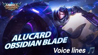 alucard legend skin voice lines quotes and subtitles  obsidian blade  mobile legends  mlbb [upl. by Gainer]