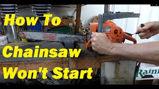 Chainsaw Wont Start  What To Look For amp How To Fix  Husqvarna Carburetor Cleaning [upl. by Cannon704]