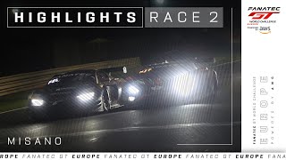 Extended Highlights  Misano Race 2  Fanatec GT World Challenge Europe 2024 [upl. by Seaden473]