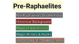 PreRaphaelites  PreRaphaelite Brotherhood  PreRaphaelite Movement in English Literature [upl. by Norahc45]