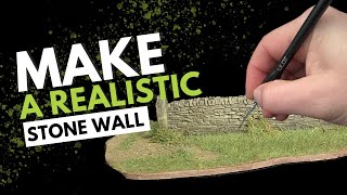 How to make a realistic stone wall diorama [upl. by Arakihc]