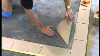 How to Tile amp Grout Part 3 Tiling The Floor The Best Way to tile a floor start to finish [upl. by Clay]