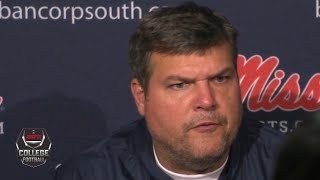 Ole Miss Matt Luke reacts to penalty in Egg Bowl loss to Miss State  College Football on ESPN [upl. by Dorraj]