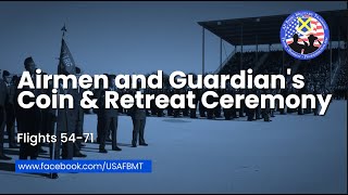 USAF BMT Airmen and Guardians Coin and Retreat Ceremony Flights 5471  December 27 2023 [upl. by Bord]