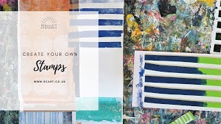 Create your own stamps  mixed media techniques [upl. by Acinomaj]