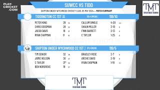 Shipton under Wychwood CC 1st XI v Tiddington CC 1st XI [upl. by Nahtnahoj]