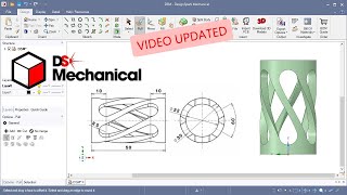 DesignSpark Mechanical 17 Helical slots Creating a circular or cylindrical pattern [upl. by Otrebile156]