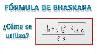 Cómo utilizar la fórmula de Bhaskara Fórmula resolvente Función cuadrática [upl. by Malvin]