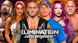 Randy Orton vs Nikki Bella vs John Cena vs Sasha Banks vs The Rock vs Goldberg  WWE EC 2017 [upl. by Woods541]