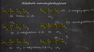 Alkohole monohydroksylowe Nazewnictwo wzory półstrukturalne Poziom szkoły średniej [upl. by Gluck]