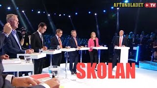 Partiledardebatt  Skolan [upl. by Atteynad]