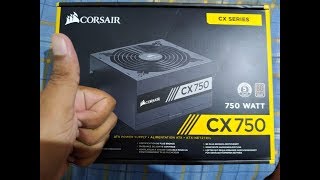 Fonte Corsair 750W 80 Plus Bronze [upl. by Llehcear]