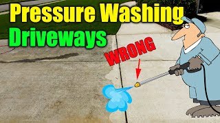 Pressure Washing Concrete Driveway [upl. by Nahsin587]