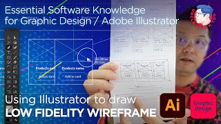 Draw a Low Fidelity Wireframe  Using Adobe Illustrator [upl. by Aligna]