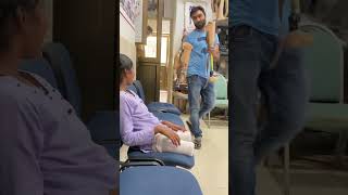 Artificial leg walk  fitting artificial legs prosthetic leg walk  hassanzarar shortvideo viral [upl. by Obla]