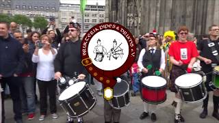 Flashmob Köln 582017 Pipes amp Drums [upl. by Nonnac6]