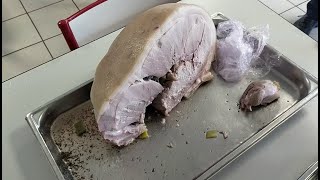 Jambon à los  saumuré et cuit au bouillon Ttes les étapes de la recette comment cuire un jambon [upl. by Demetri]