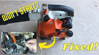 Stihl BG85 Leaf Blower Wont Start Fixed  No Start Leaf Blower Resolved [upl. by Herv855]