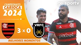 FLAMENGO 3 X 0 VOLTA REDONDA  MELHORES MOMENTOS  3ª RODADA DO CAMPEONATO CARIOCA 2024  geglobo [upl. by Odanref]