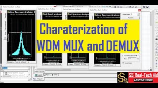 Characterization of WDM MUX and DEMUX  OptiSystem  LightRunner  Fiber Optics Lab  EEEETE426L [upl. by Janek]