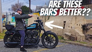 Harley Sportster Iron 883 vs Iron 1200 Handle Bar Swap [upl. by Metah]