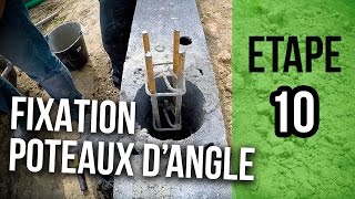 Règle de fixation de poteau dangle et béton  Etape 10 [upl. by Conni]