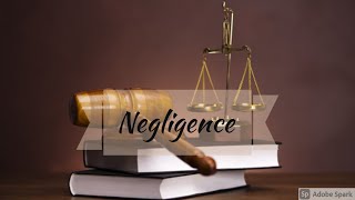 Meaning of Negligence  Law of Torts  Easy way  in English [upl. by Dercy]