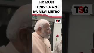 watch  PM Modi Travels on Mumbai Metro Residents get Shocked [upl. by Brice]