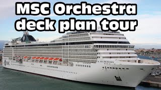 MSC Orchestra complete deck plan tour [upl. by Block]