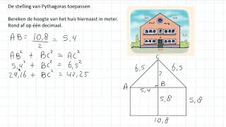 Stelling van Pythagoras Voorbeelde [upl. by Airotkciv149]