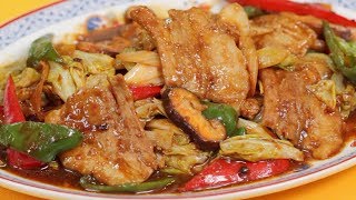 Easy Twice Cooked Pork Recipe Sichuanstyle Chinese Pork Belly StirFry with Cabbage [upl. by Tiler]