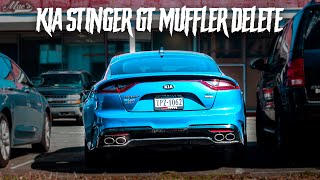 KIA STINGER GT AWD MUFFLER AND RESONATOR DELETE [upl. by Ez]